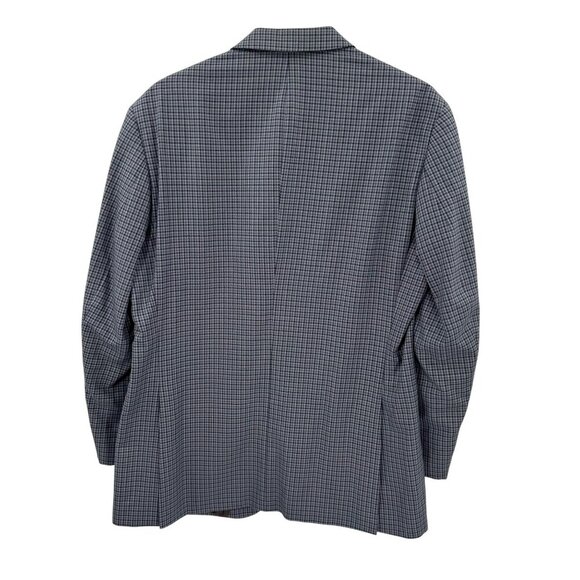 Jean Paul Germain Blue Plaid Blazer Mens 44L Classic Fit 2-Button Jacket - Picture 2 of 8